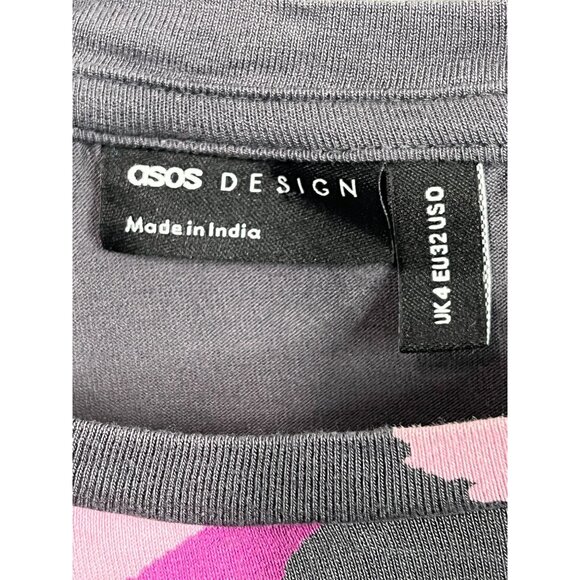 ASOS Women’s Pajama Set 0 XS Gray Pink Spot Print Long Sleeve Top & Pants Sleepw - Picture 3 of 16